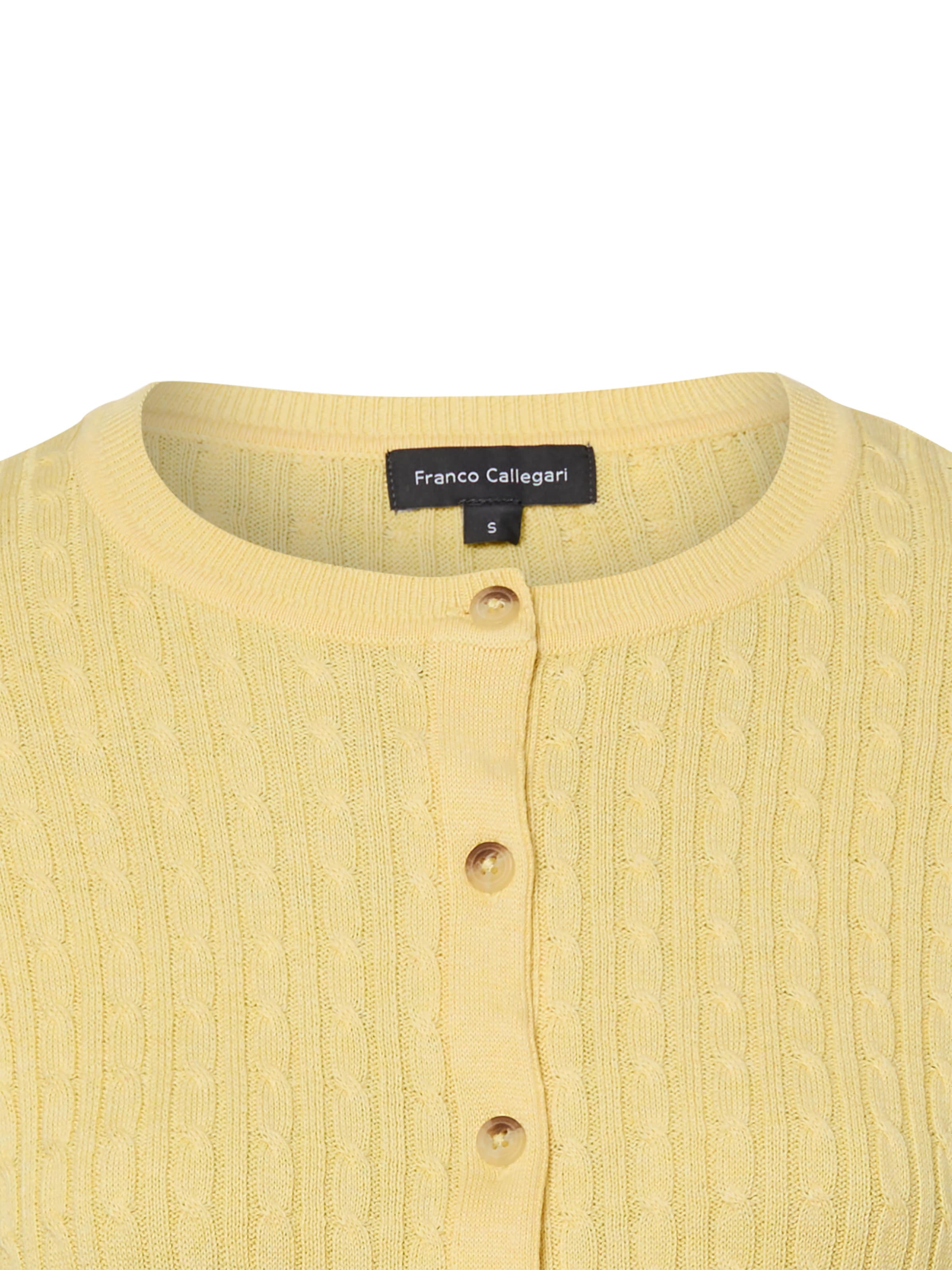 Franco Callegari Gebreid vest in Geel