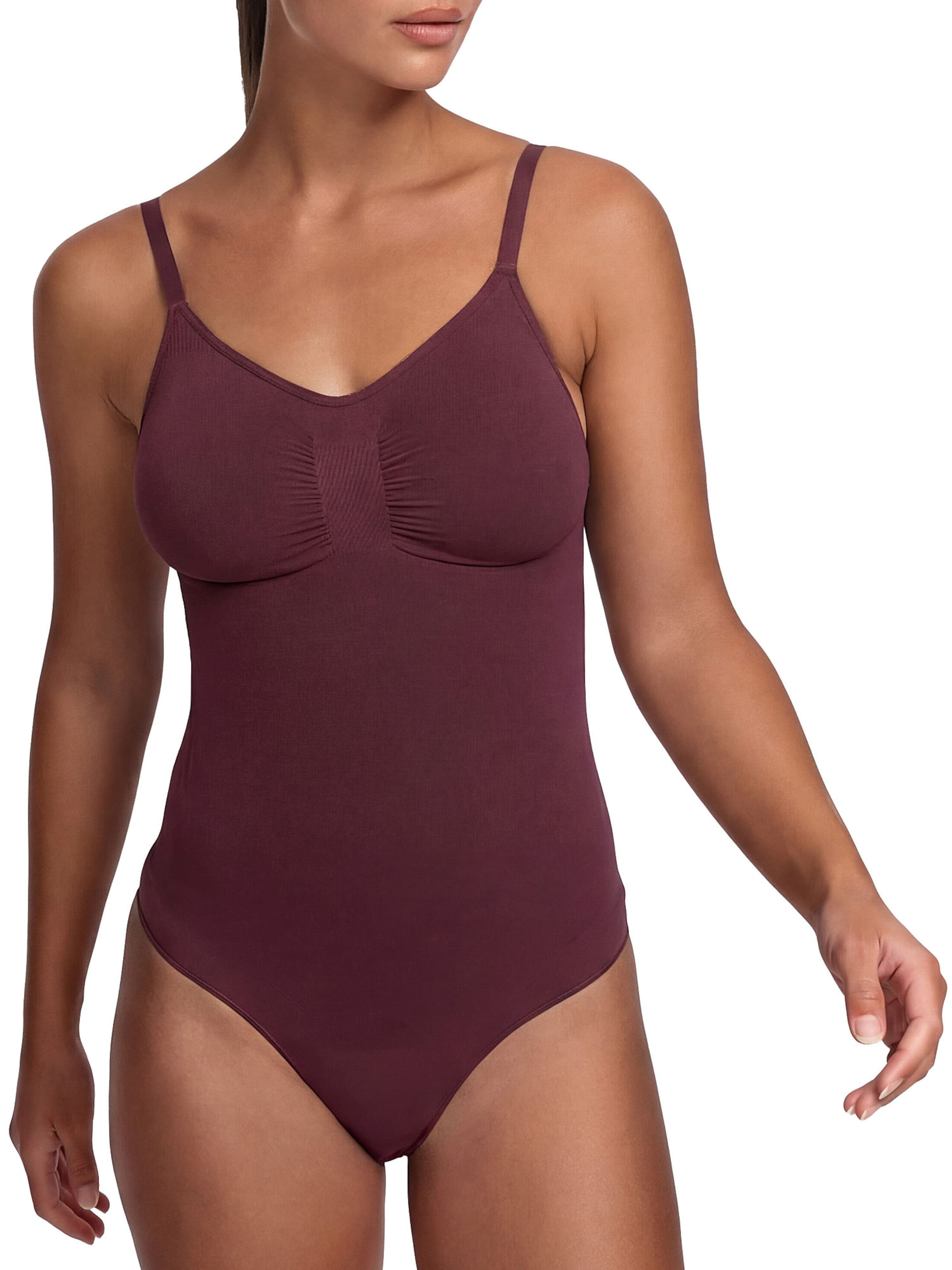 cfab by creamy fabrics Shapingbody 'Sculpting Shapewear mit String' in Rood: voorkant