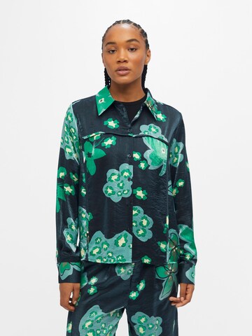 OBJECT Blouse 'Flora' in Green: front