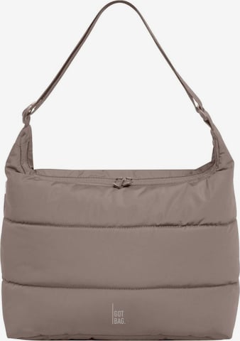 Borsa a spalla 'Puffer' di Got Bag in marrone: frontale