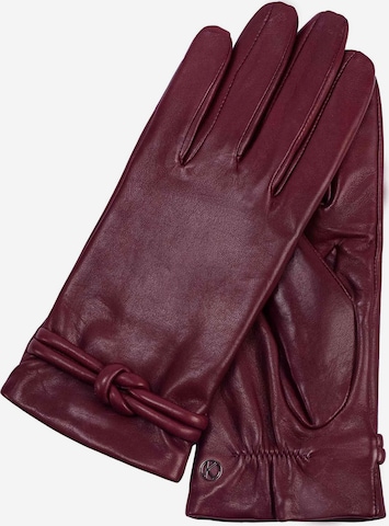 KESSLER Full Finger Gloves 'Olivia Touch' in Red: front