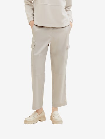 regular Pantaloni cargo di TOM TAILOR in beige: frontale