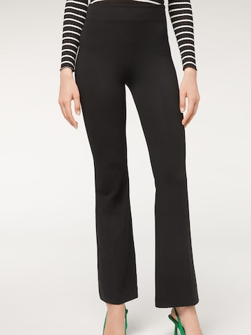 CALZEDONIA Flared Leggings in Black