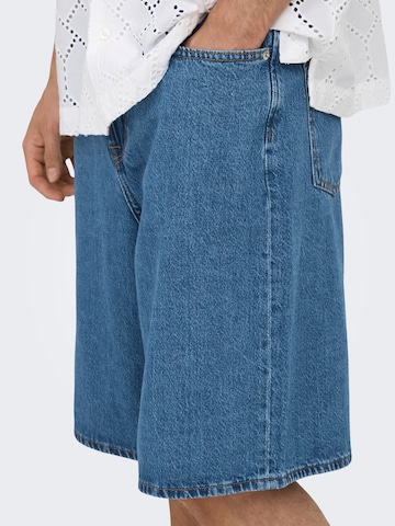 Only & Sons Szeroka nogawka Jeansy 'ONSREMI' w kolorze niebieski