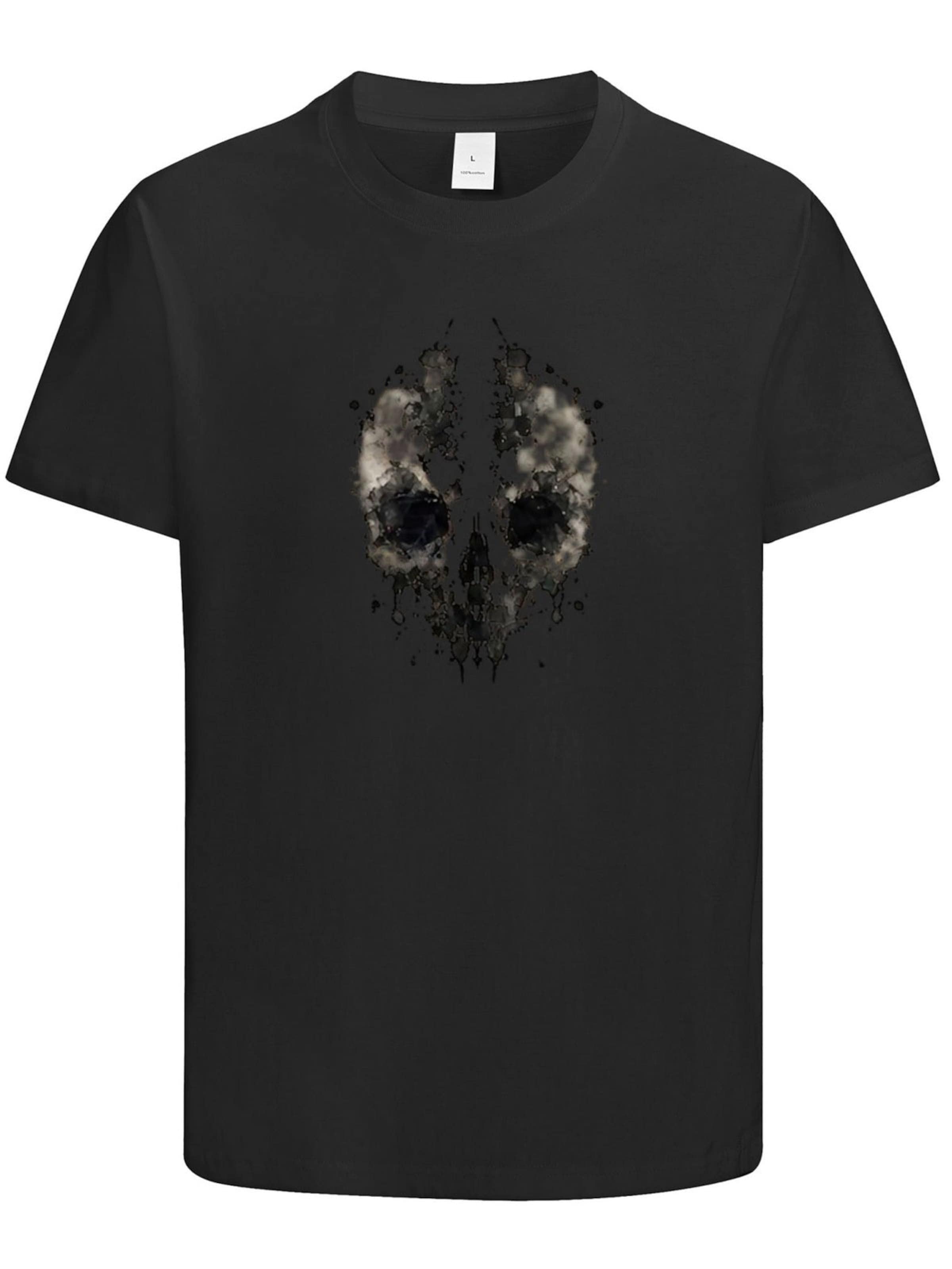 HUSKSWARE Shirt 'Grafik'‌‌‌‌‌‌‌ in Schwarz: Vorderseite