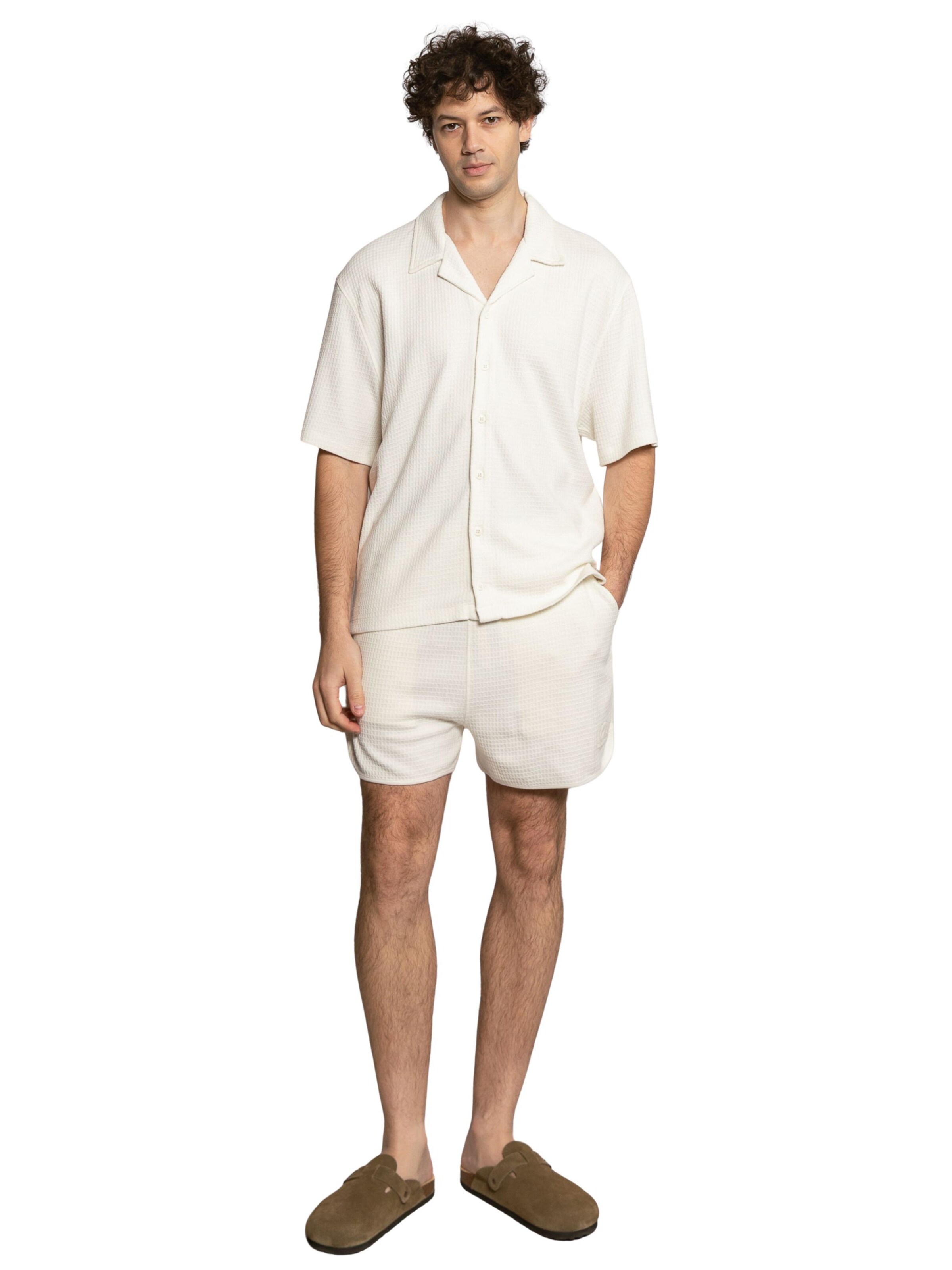 Pyjama court 'Vian' LDB en blanc