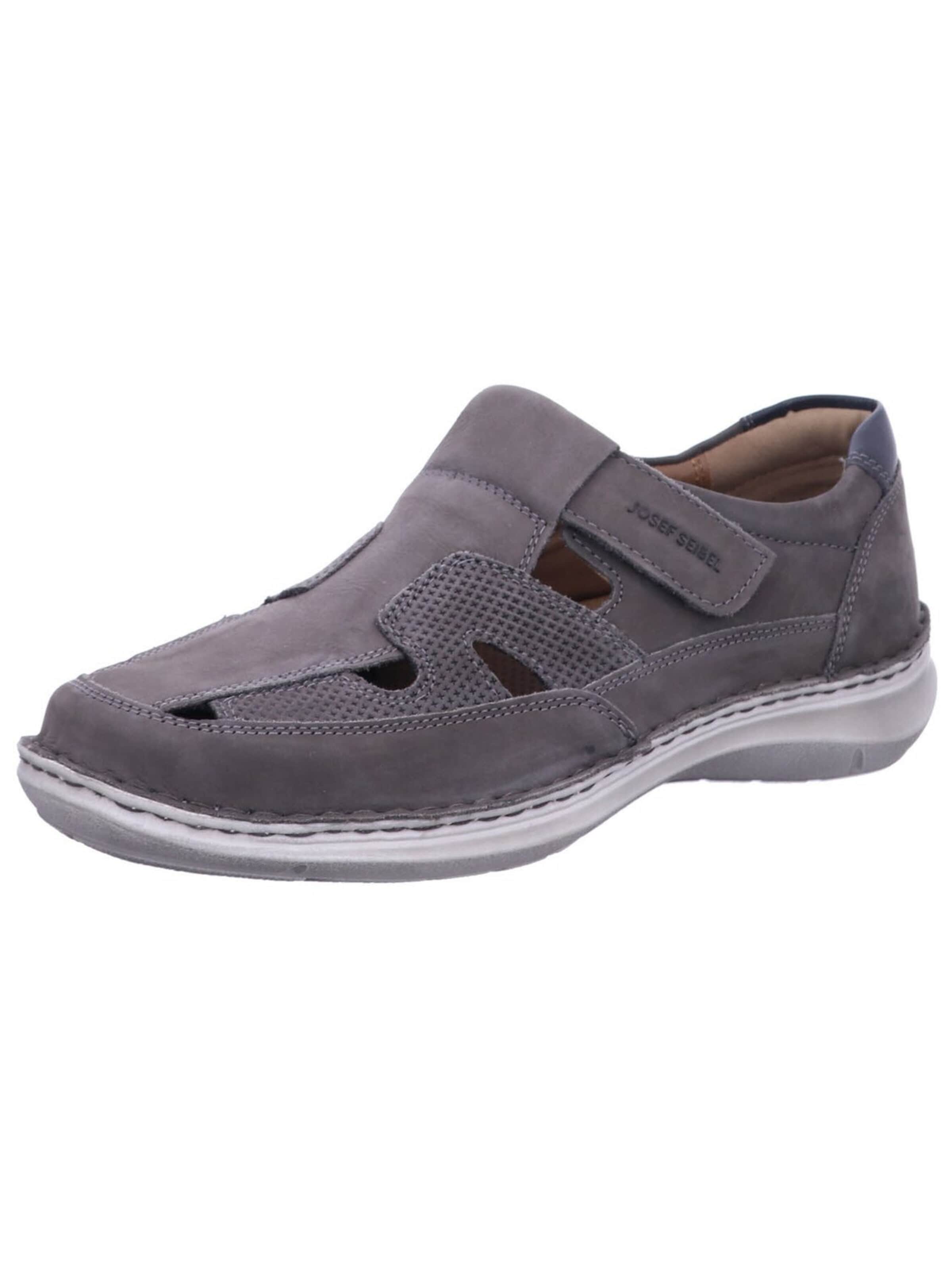 JOSEF SEIBEL Hausschuh 'Slipper Herren 44981518 740 Echtleder in grau'‌‌‌ in Grau: Vorderseite