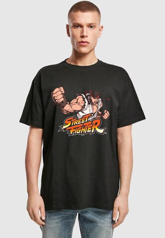 Merchcode Shirt 'Streetfighter - Ryu Classic' in Zwart: voorkant