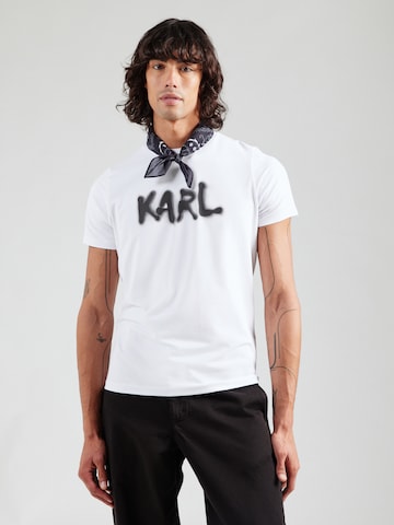 Karl Lagerfeld Тениска в бяло: отпред