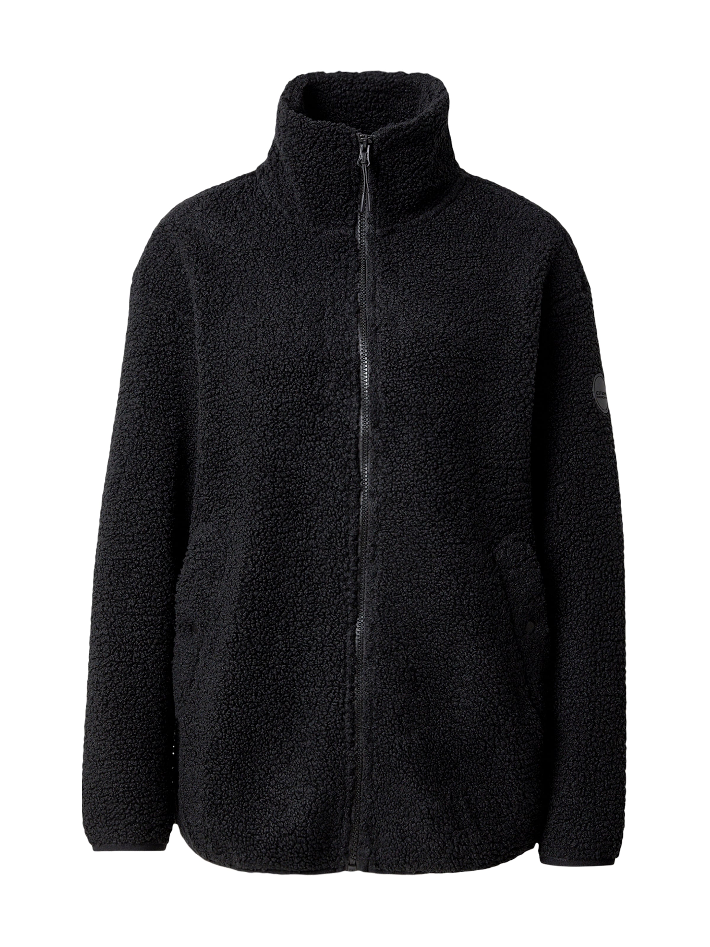 ICEPEAK Funktsionaalne fliisjakk 'PARACHUTE', värv must: eest vaates