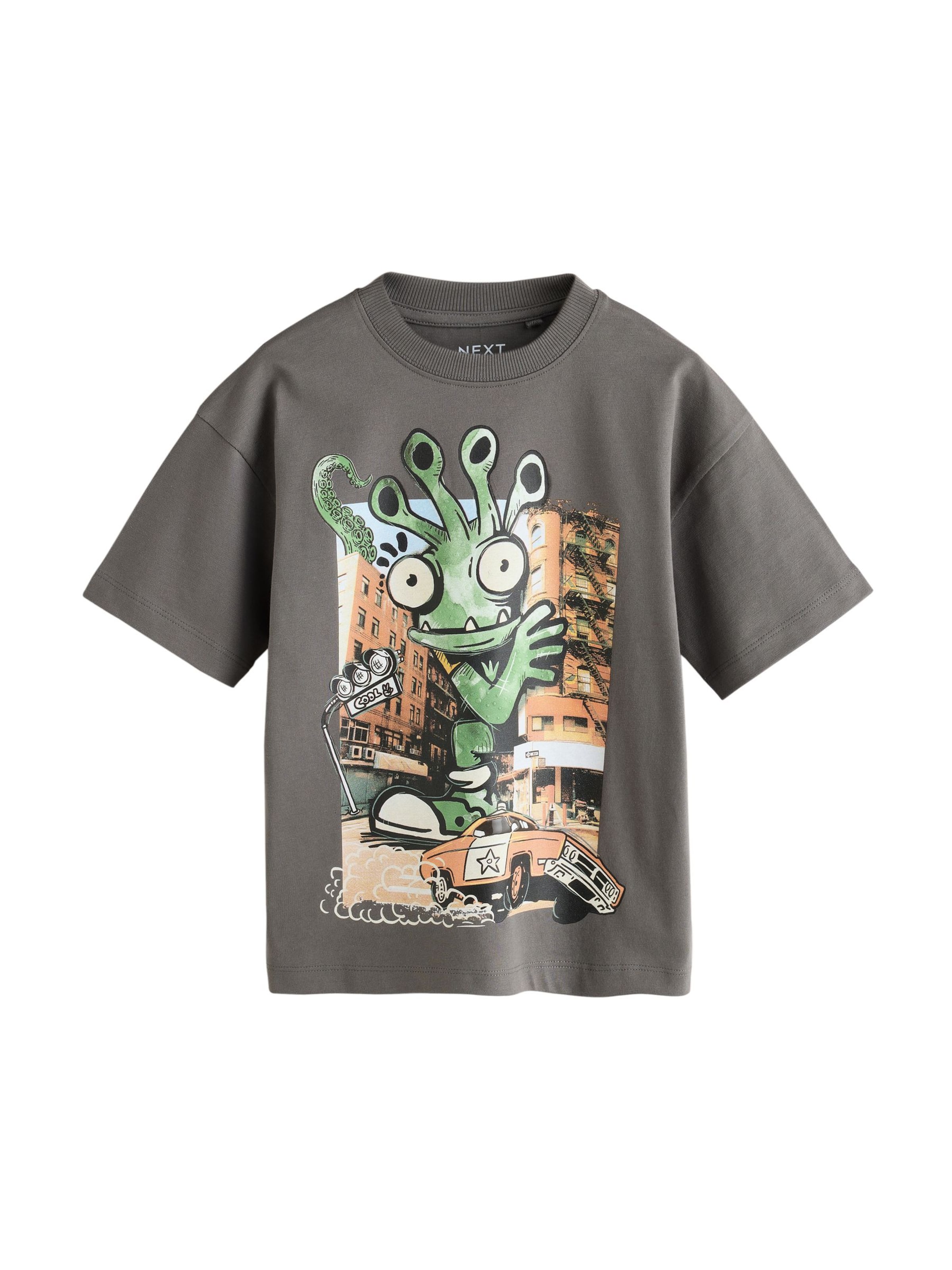 Next - Camiseta en gris: frente