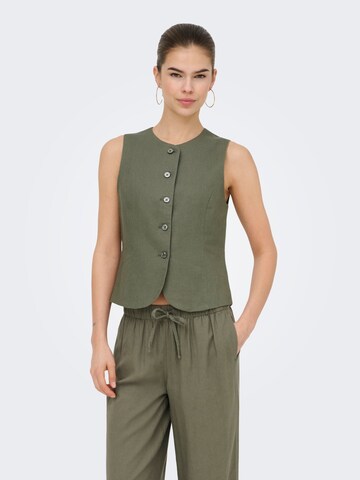 Gilet de costume 'ONLGoa' ONLY en vert : devant