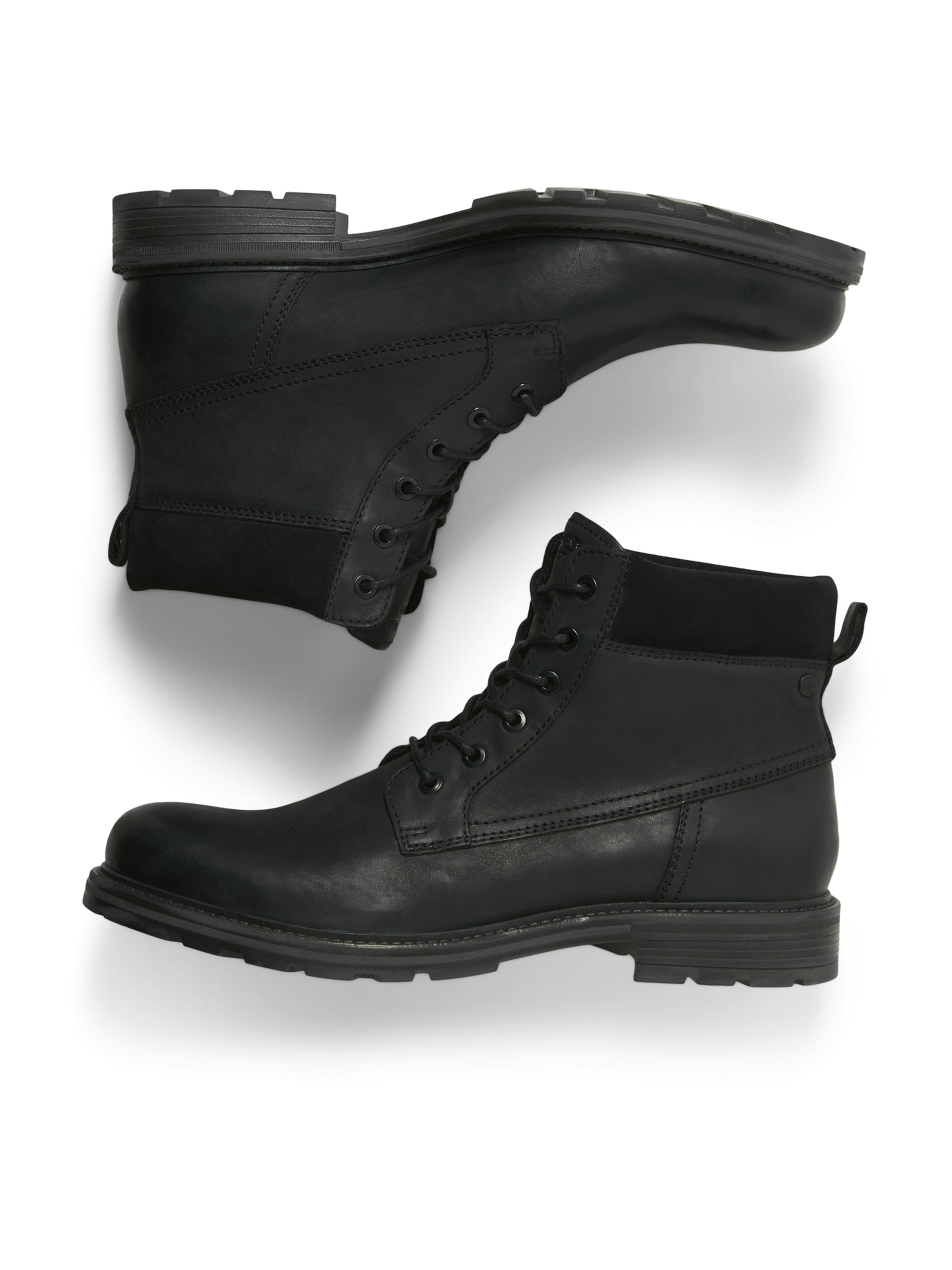 JACK & JONES Ботинки на шнуровке 'JFWCRANFIELD' в Черный
