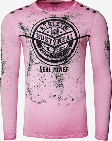 Rusty Neal Shirt in Roze: voorkant