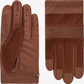 Roeckl Full Finger Gloves 'Volterra' in Brown: front