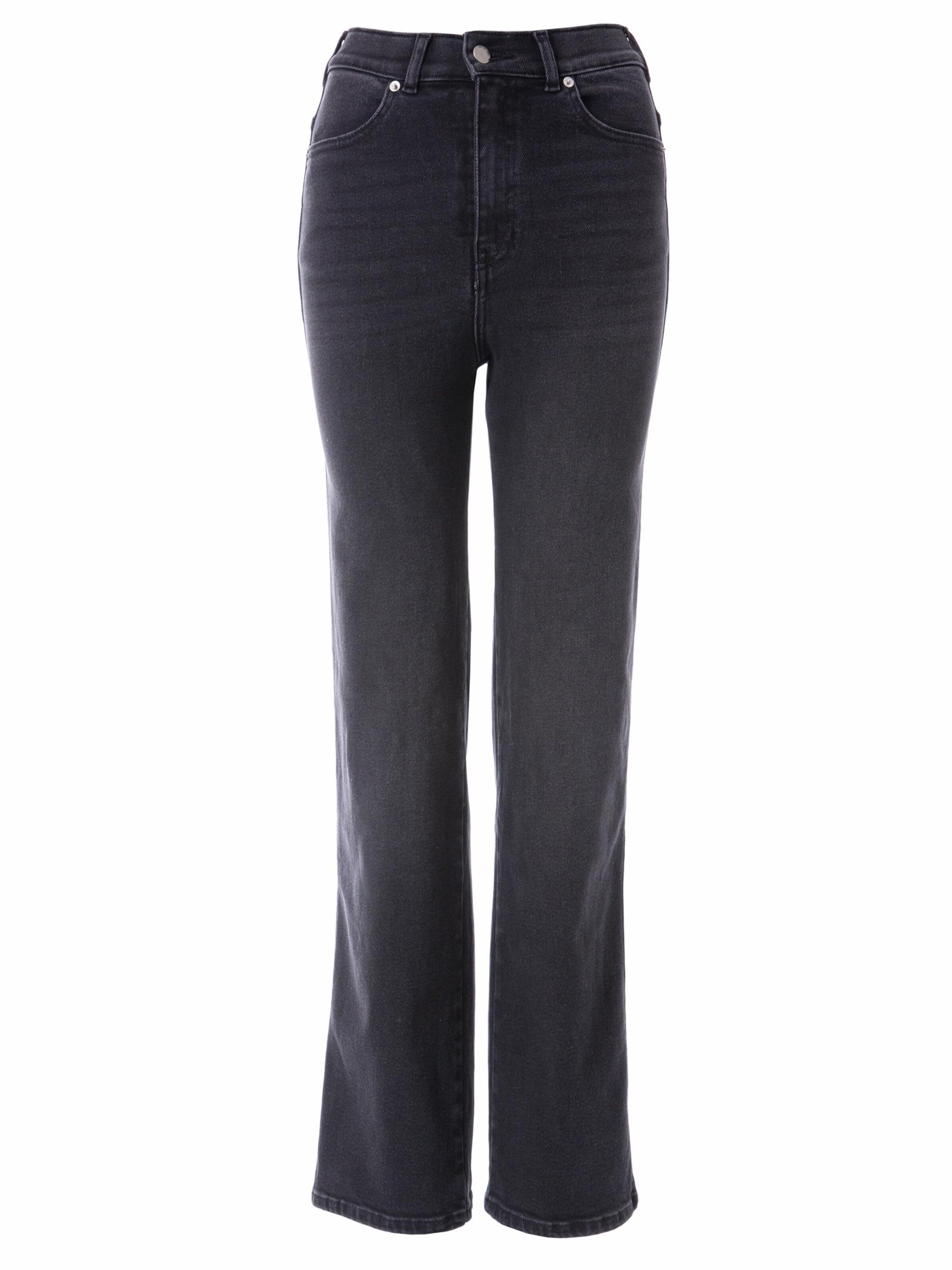 Dr. Denim Jeans 'Moxy High Straight Jeans' in Black: front