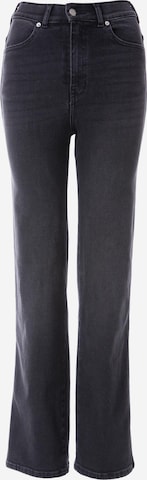 Dr. Denim Jeans 'Moxy High Straight Jeans' in Zwart: voorkant