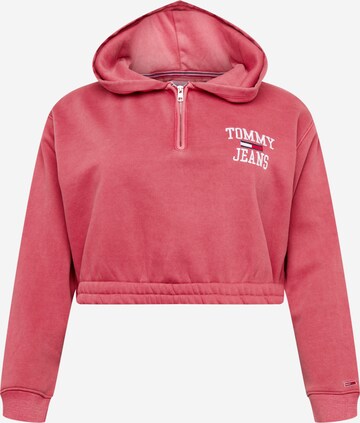 Tommy Jeans Curve Sweatshirt in Rot: predná strana