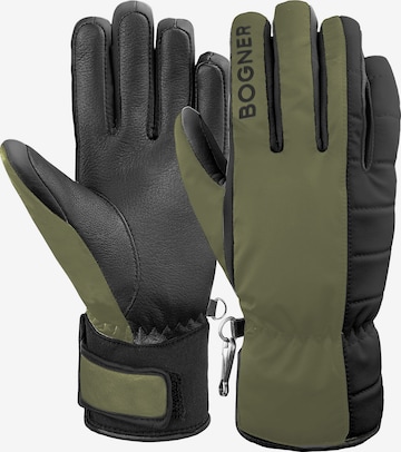 BOGNER Athletic Gloves 'Cadis' in Green: front