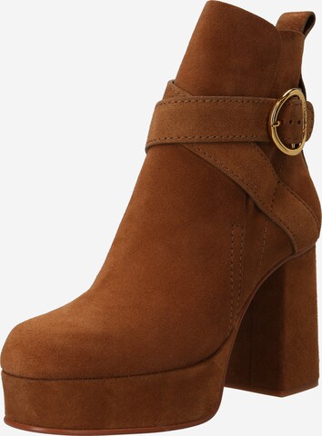 See by Chloé Bootie 'LYNA' in Brown: front