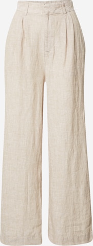 Gina Tricot - Pierna ancha Pantalón plisado 'Denise' en beige: frente