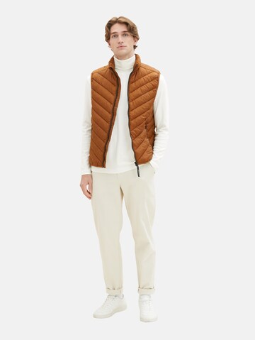 TOM TAILOR Vest in Brown