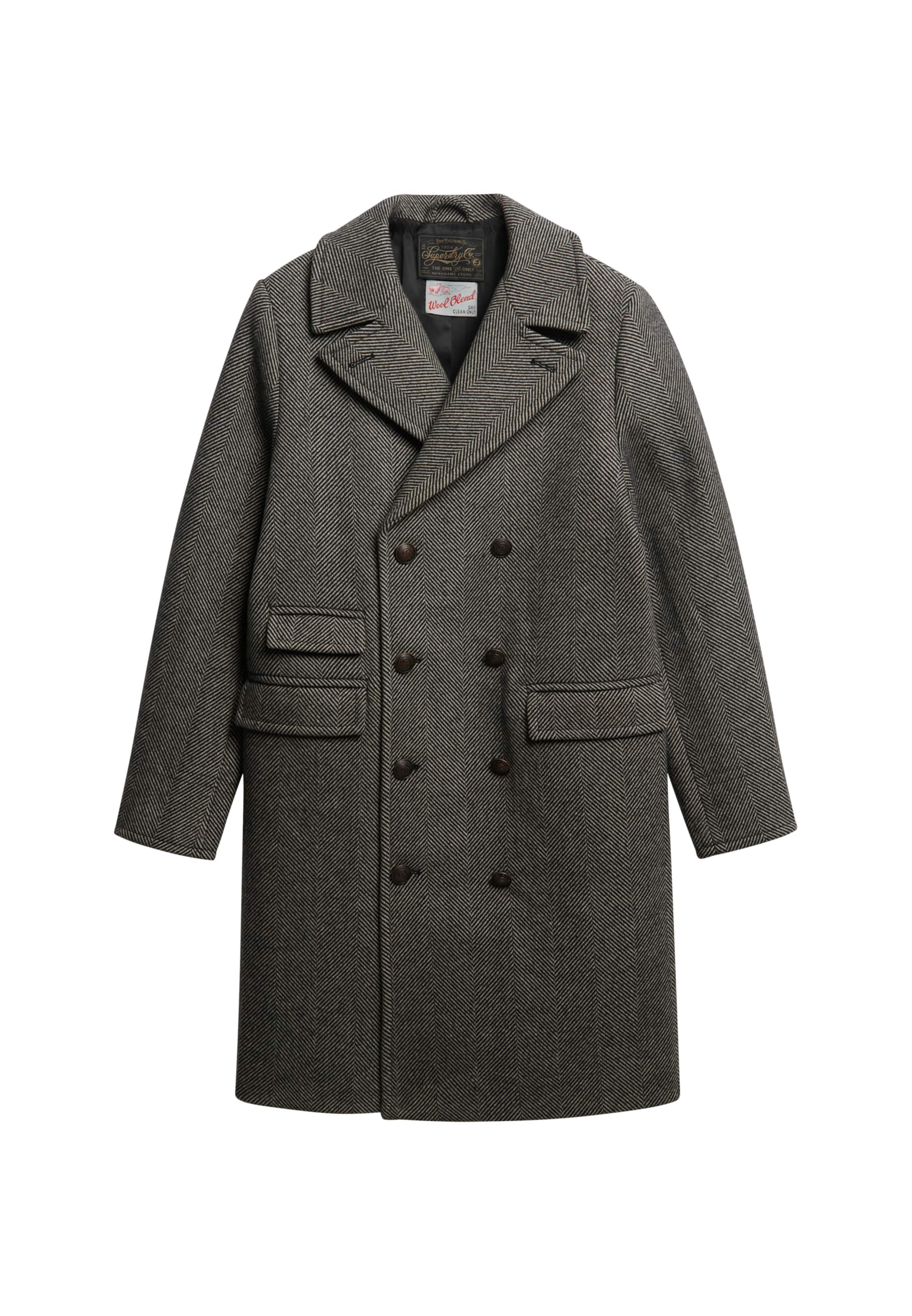 Superdry Tussenjas 'Merchant Store' in Grijs: voorkant