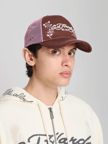 Ed Hardy Cap in Brown: front