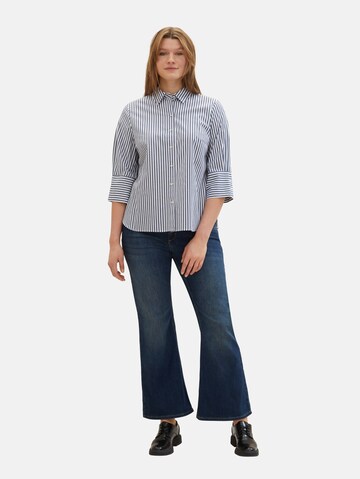 Tom Tailor Women + Bluse in Blau