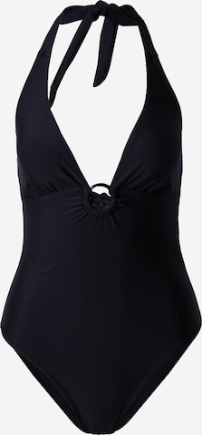 Urban Classics Triangle Swimsuit in Black: front