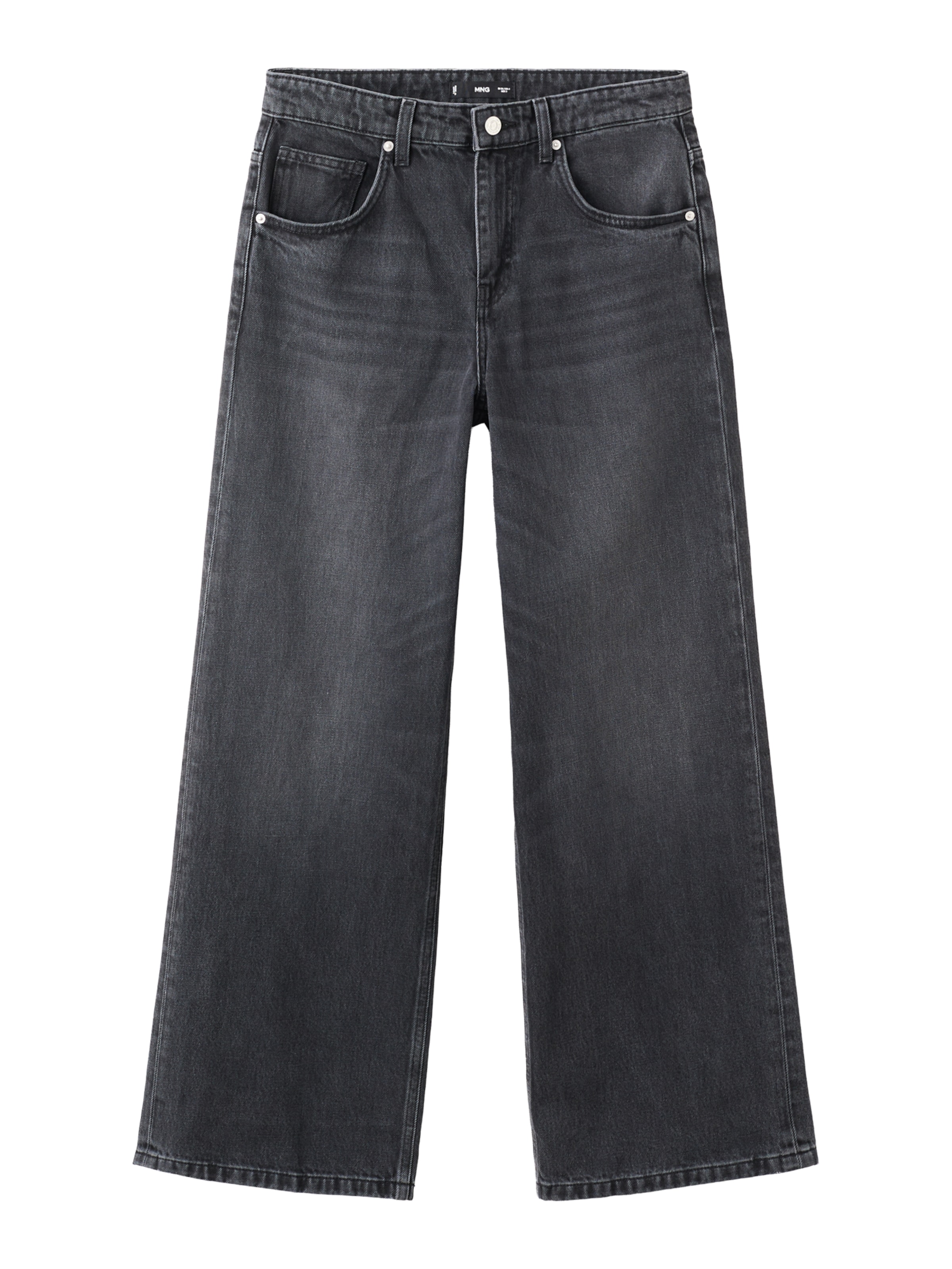 MANGO Wide leg Jeans 'NIKI' in Black: front