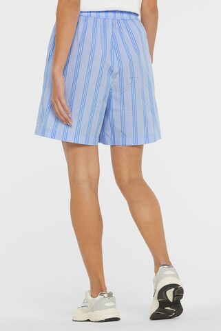 SENSES.THE LABEL Regular Gestreifte Shorts PR:AD im Pyjama-Stil in Blau