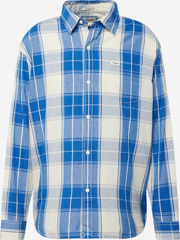 WRANGLER - Ajuste regular Camisa en azul: frente