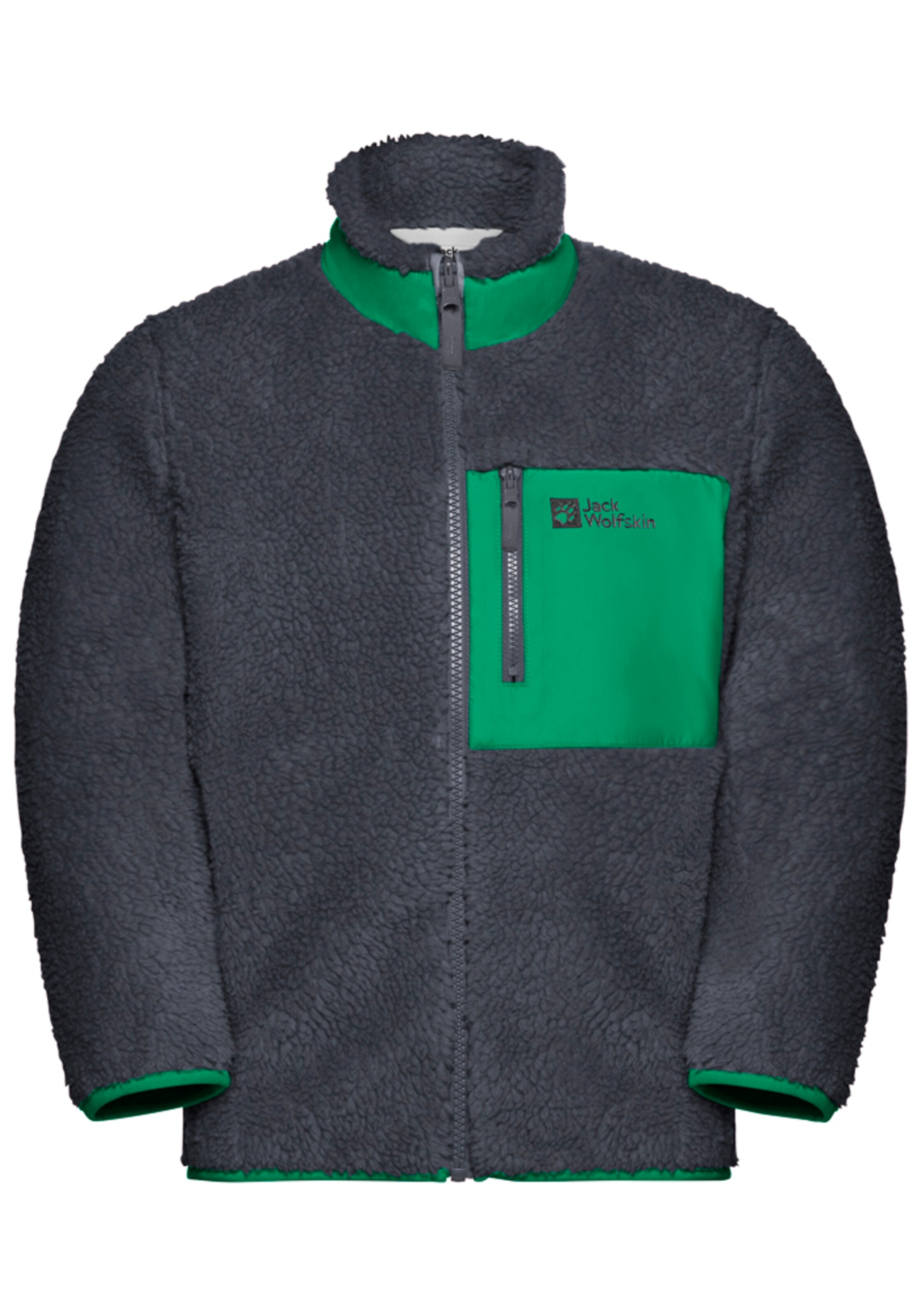 JACK WOLFSKIN Funktionsfleecejacke in Grau: Vorderseite