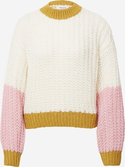 MOSS COPENHAGEN Pullover 'Inari Heidi' in senf / pink / weiß, Produktansicht