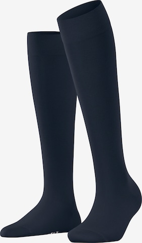 FALKE Kniestrümpfe 'Cotton Touch' in Blau: Vorderseite