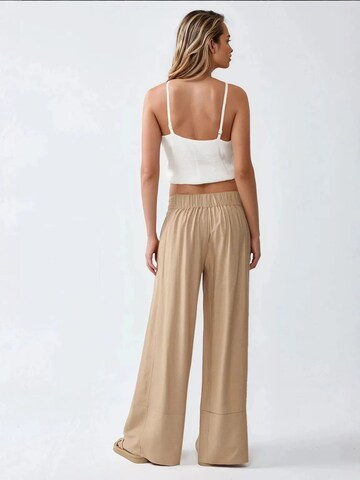 Hiccup Wide Leg Hose in Braun