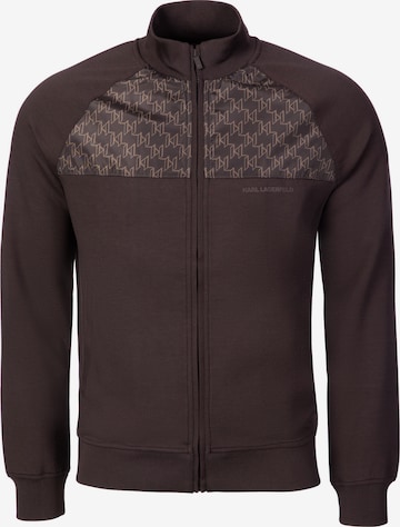 Karl Lagerfeld - Casaco em moletão em castanho: frente