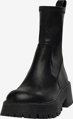 Pull&Bear Ankle Boots in Black: front