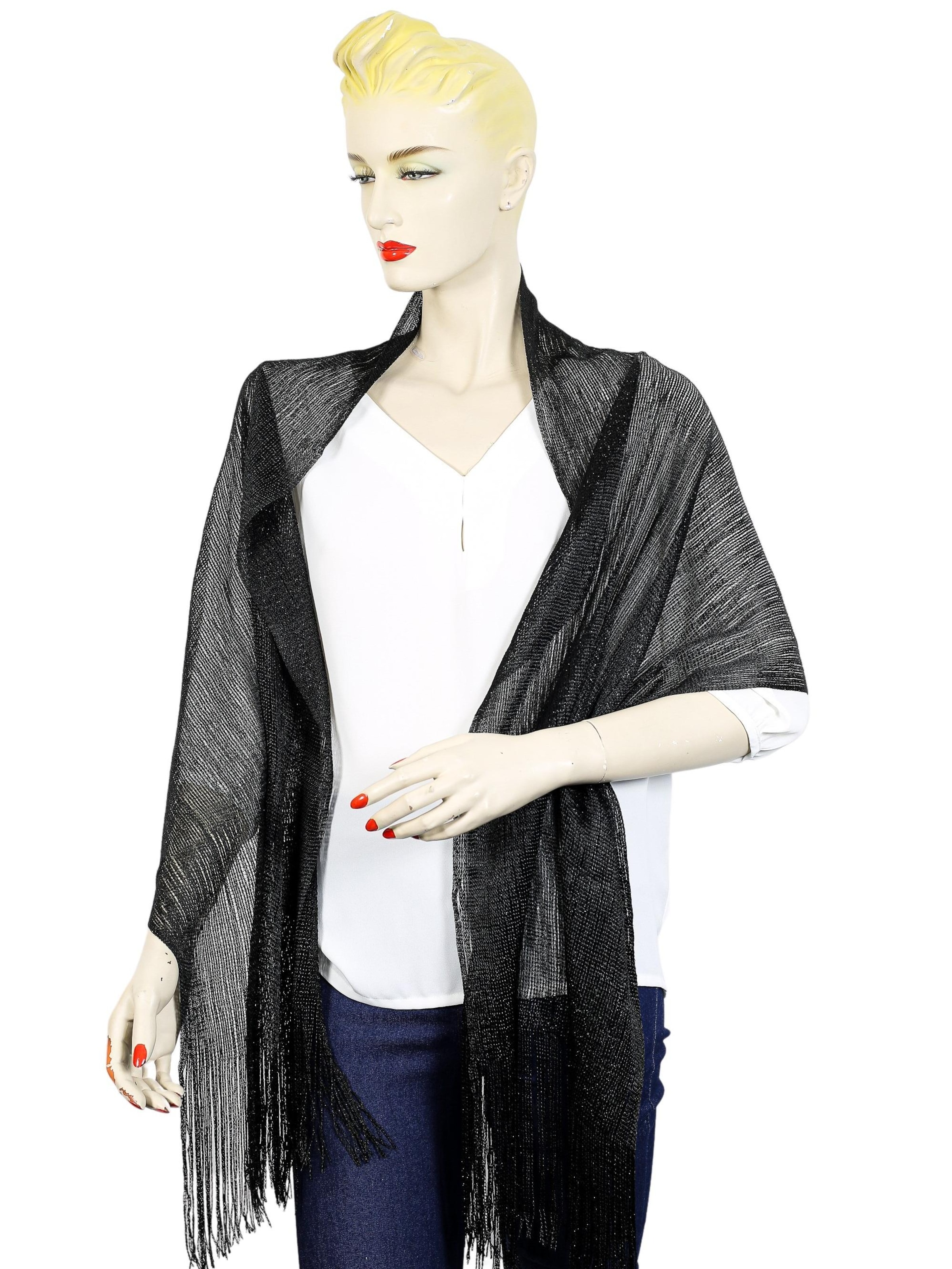 COLLEZIONE ALESSANDRO Schal 'Mesh' in Schwarz