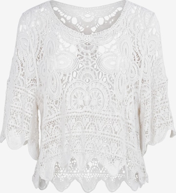 Pull-over IZIA en blanc : devant