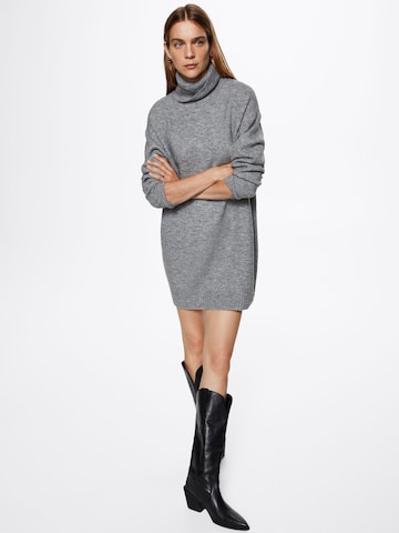 MANGO Knitted dress 'TALDORA' in Grey