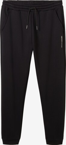 TOM TAILOR DENIM Tapered Pants in Black: front