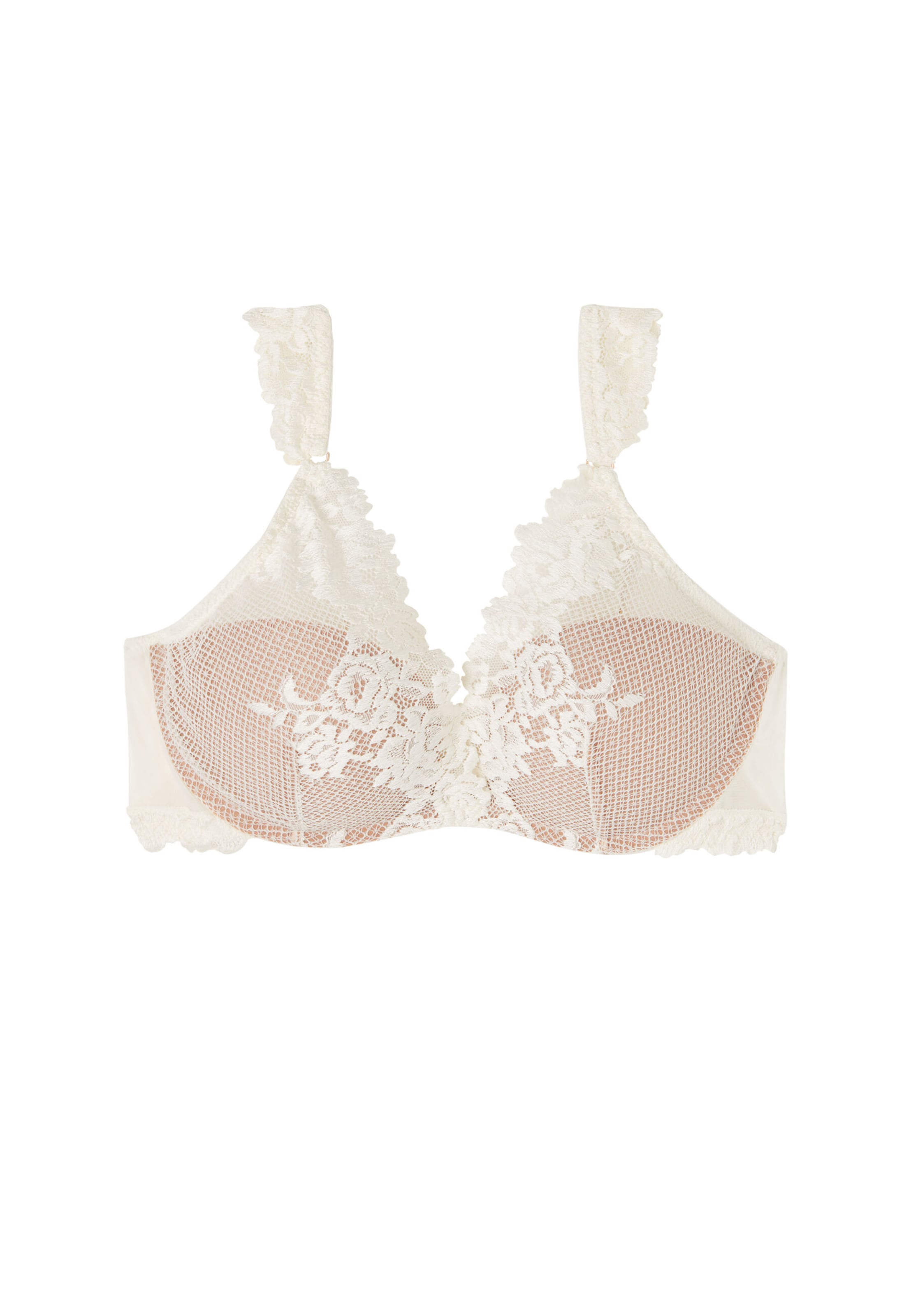 INTIMISSIMI Triangel BH 'Pretty Flowers' in Weiß: Vorderseite