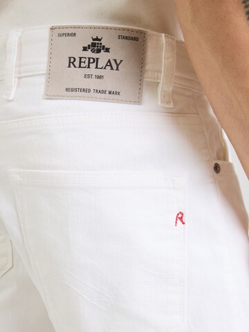 REPLAY Normální Džíny – bílá