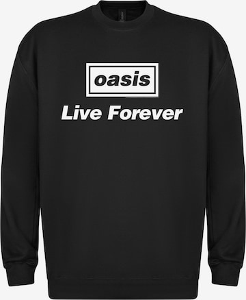 Sweat-shirt 'Oasis Live Forever Sweatshirt' Oasis en noir : devant