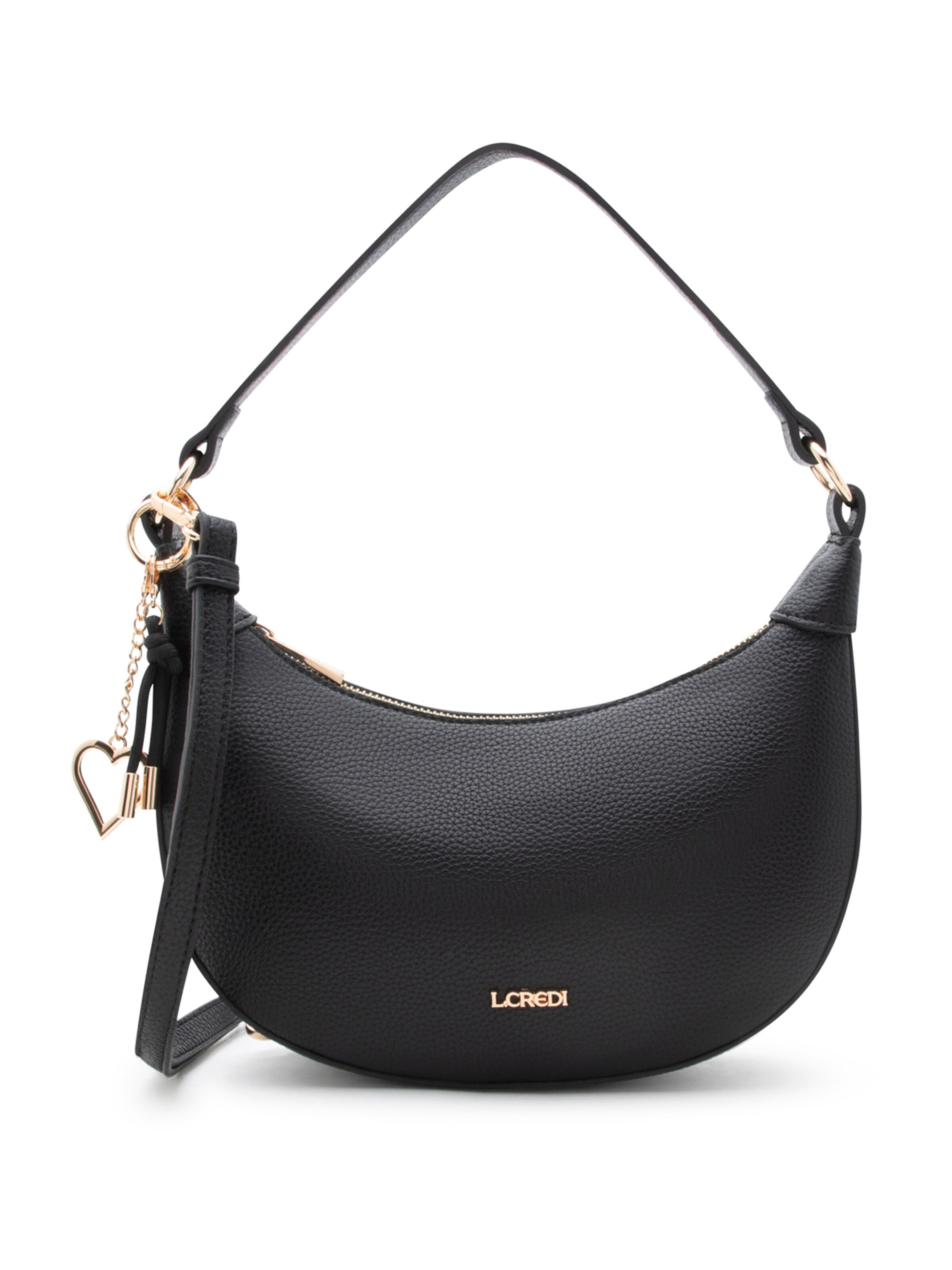 L.CREDI - Bolso de hombro 'Ragna' en negro: frente