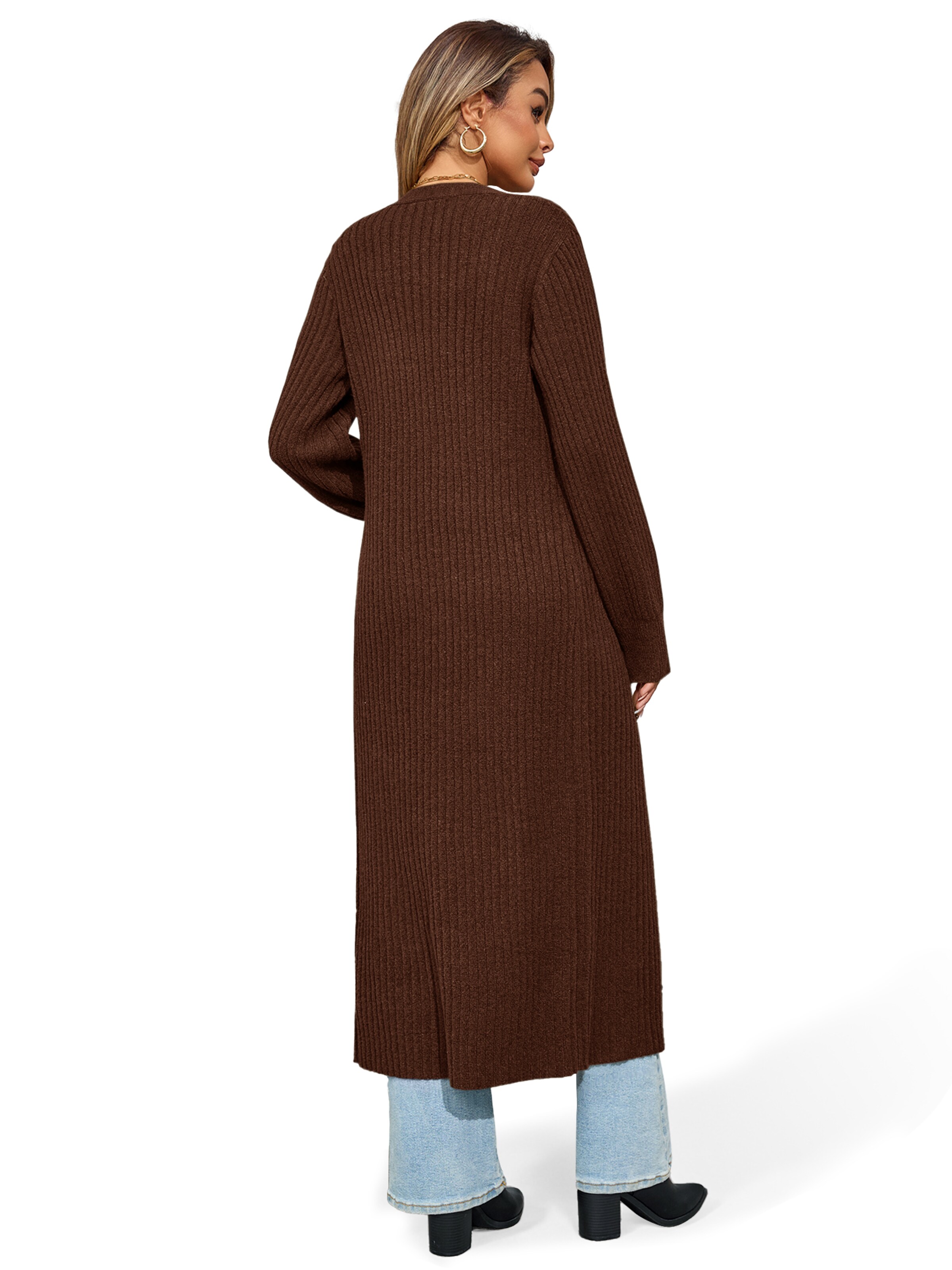 Imily Bela Вязаное пальто в Коричневый: сзади