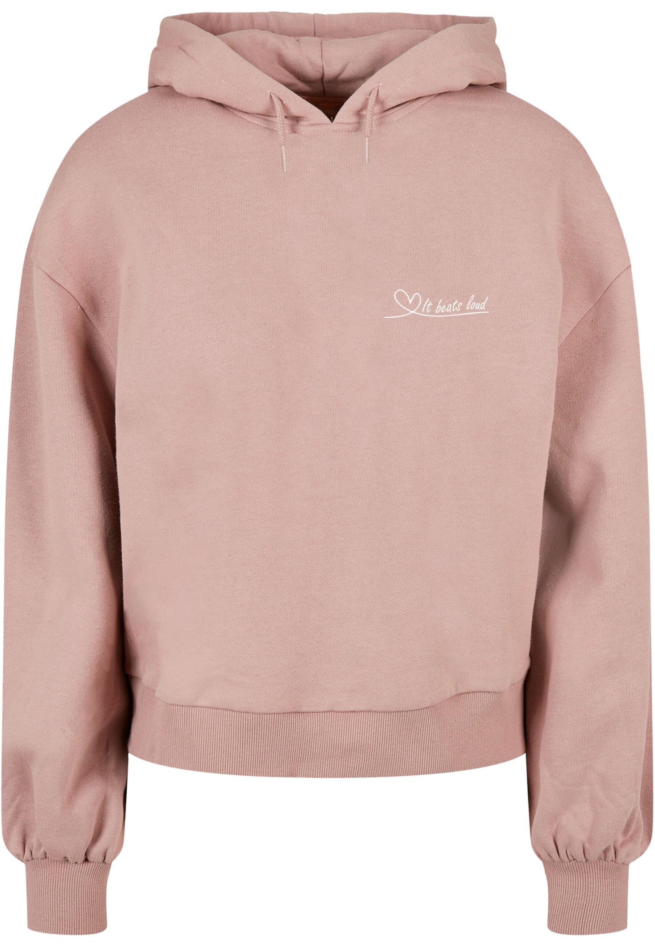 Sweat-shirt 'It Beats Loud' Merchcode en rose : devant