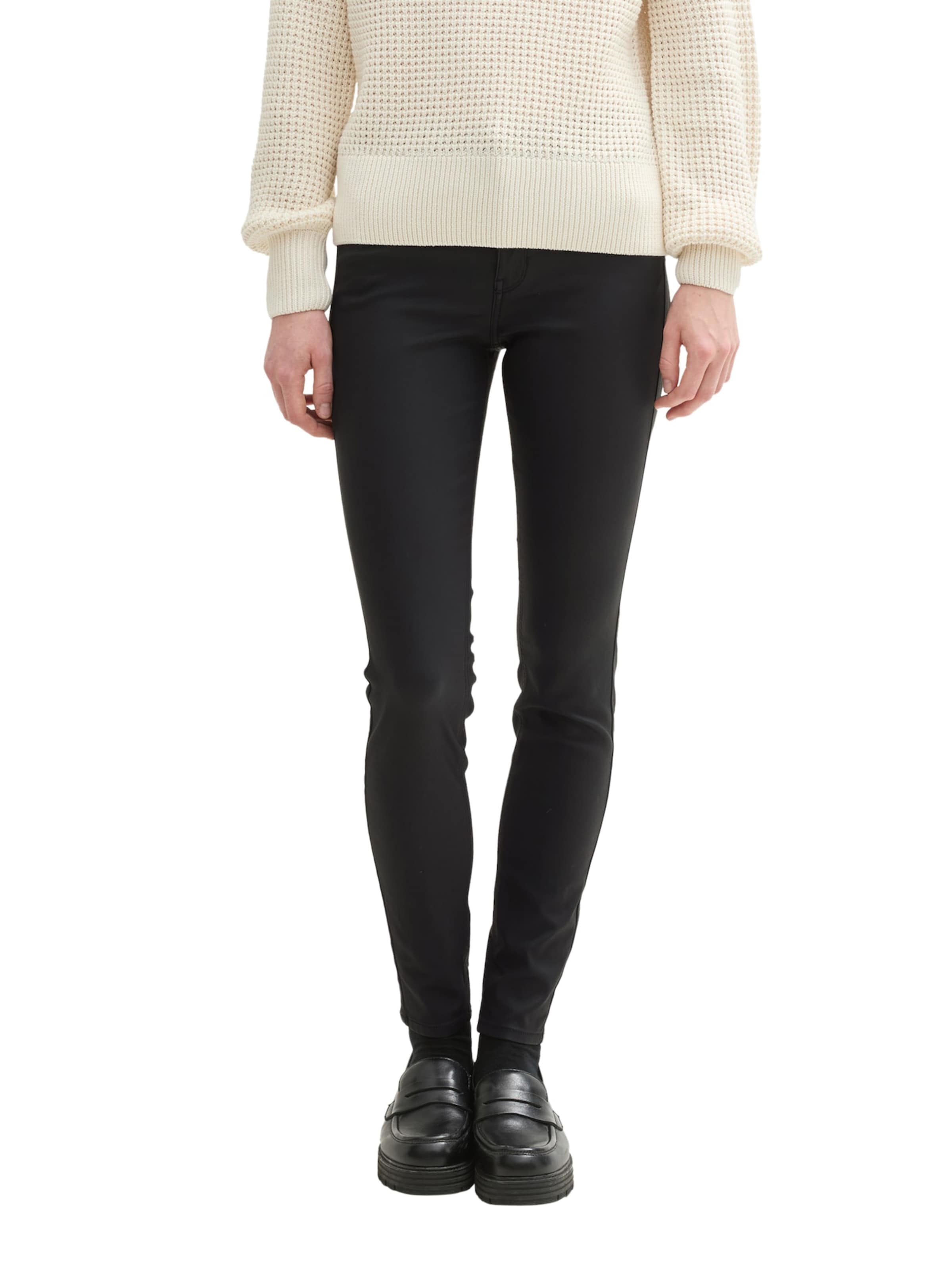 Skinny Jeans 'Nela' di TOM TAILOR DENIM in nero: frontale